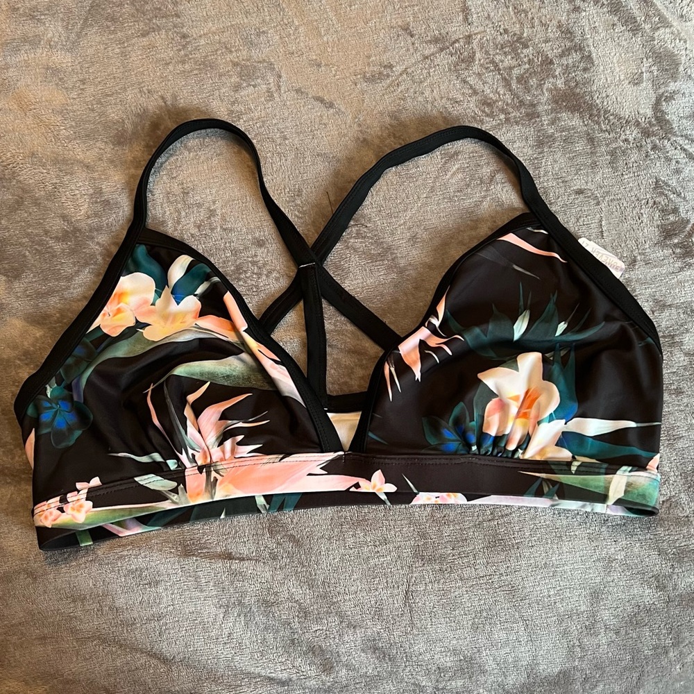 Floral bikini top